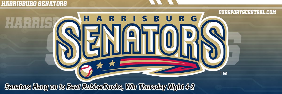 Senators Hang on to Beat RubberDucks, Win Thursday Night 4-2