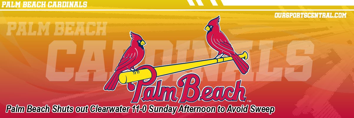 Palm Beach Shuts out Clearwater 11-0 Sunday Afternoon to Avoid Sweep