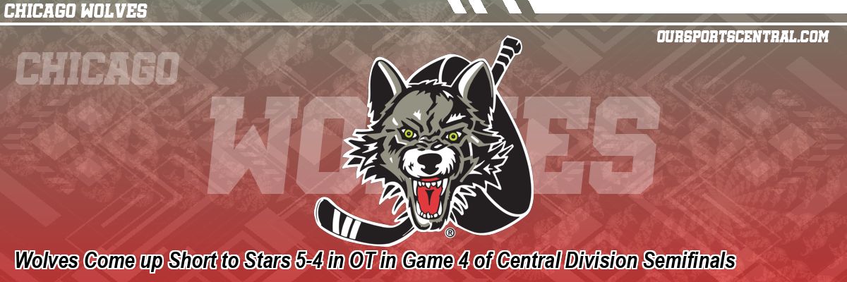 Wolves Come up Short to Stars 5-4 in OT in Game 4 of Central Division Semifinals