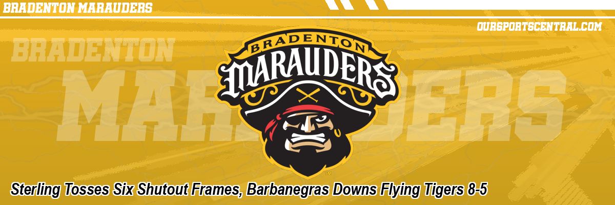 Sterling Tosses Six Shutout Frames, Barbanegras Downs Flying Tigers 8-5