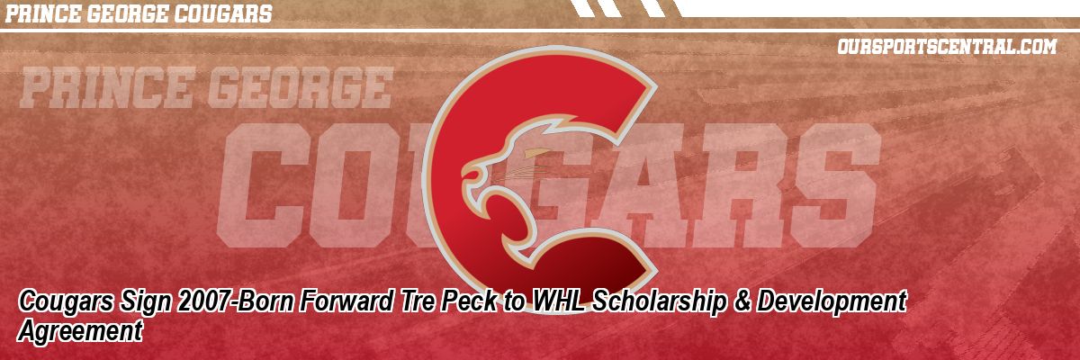 Cougars Sign 2007-Born Forward Tre Peck to WHL Scholarship & Development Agreement