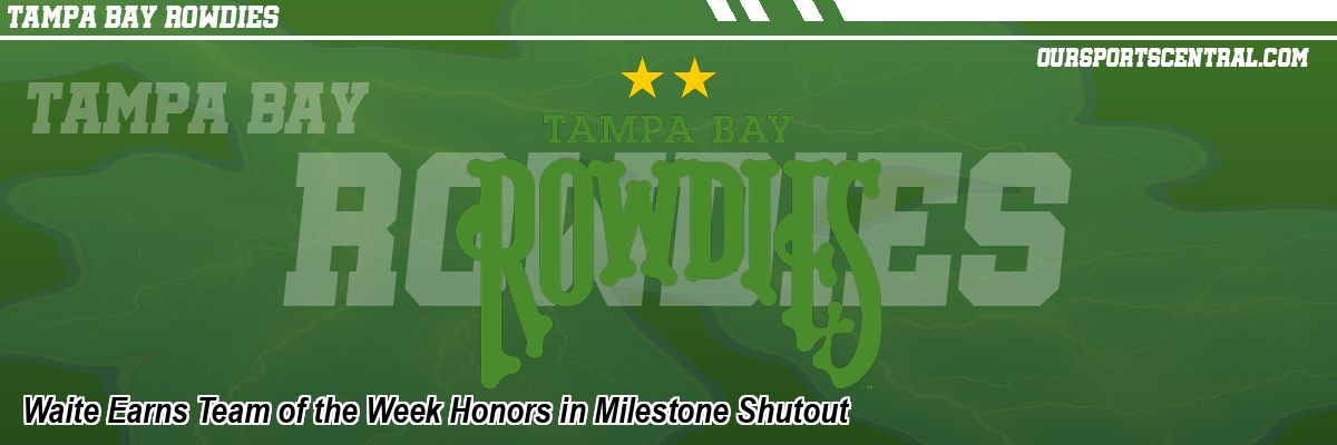 Waite Earns Team of the Week Honors in Milestone Shutout