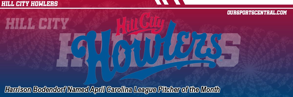 Harrison Bodendorf Named April Carolina League Pitcher of the Month