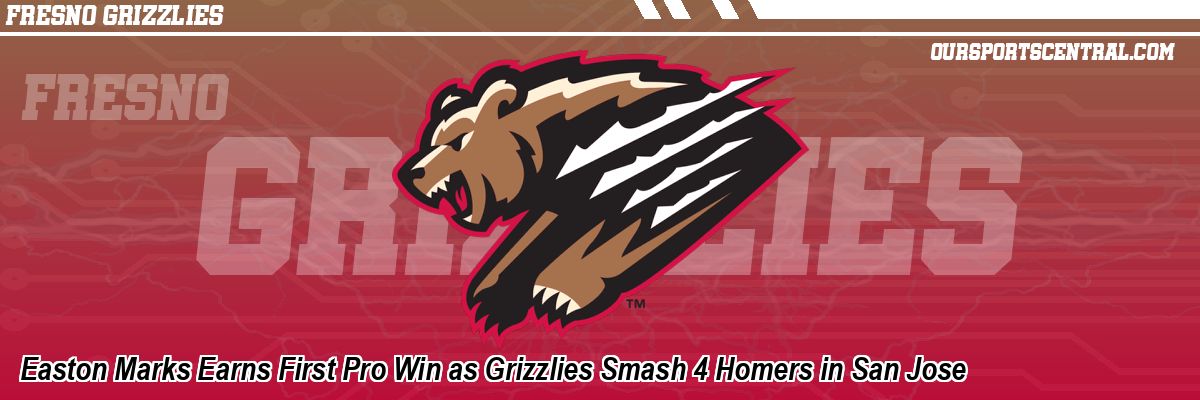 Easton Marks Earns First Pro Win as Grizzlies Smash 4 Homers in San Jose