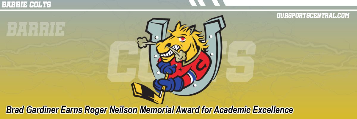 Brad Gardiner Earns Roger Neilson Memorial Award for Academic Excellence