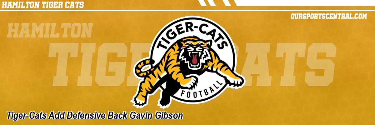 Tiger-Cats Add Defensive Back Gavin Gibson