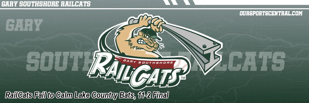 RailCats Fail to Calm Lake Country Bats, 11-2 Final