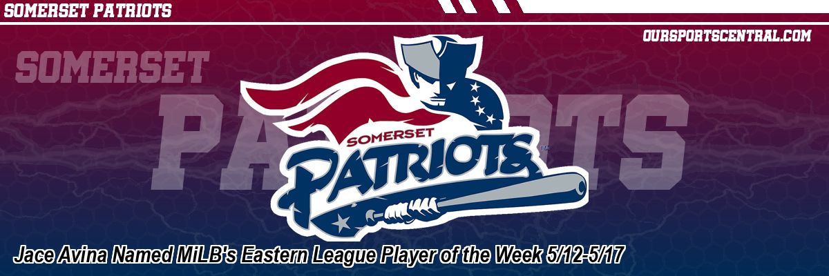 Jace Avina Named MiLB's Eastern League Player of the Week 5/12-5/17