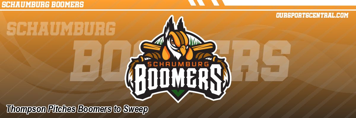 Thompson Pitches Boomers to Sweep