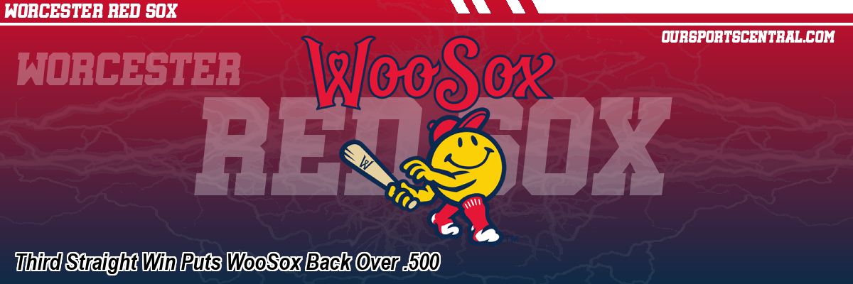 Third Straight Win Puts WooSox Back Over .500