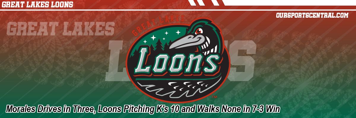 Morales Drives in Three, Loons Pitching K's 10 and Walks None in 7-3 Win