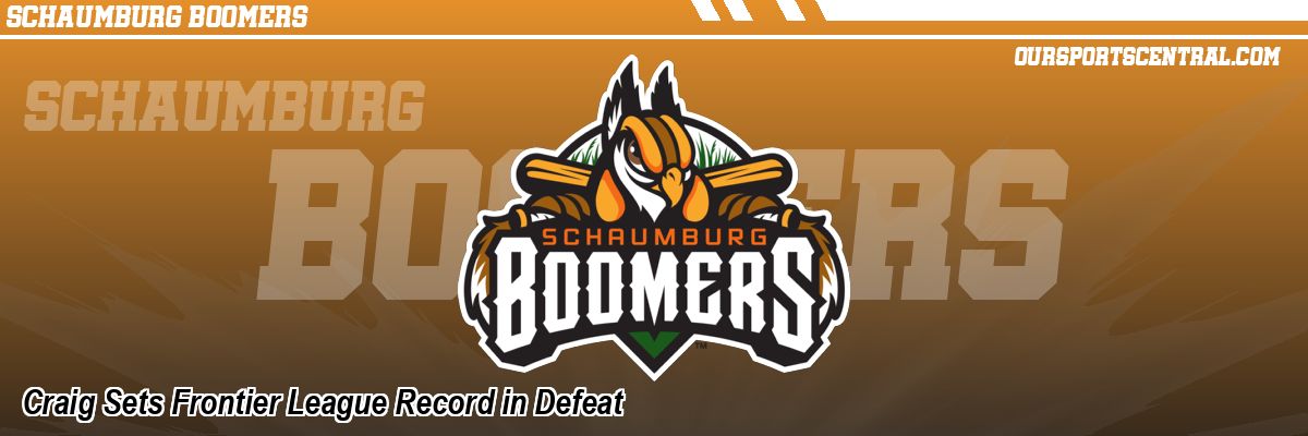 Craig Sets Frontier League Record in Defeat
