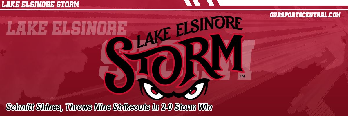 Schmitt Shines, Throws Nine Strikeouts in 2-0 Storm Win