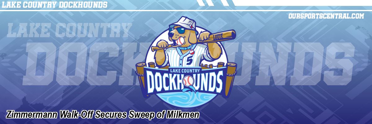 Zimmermann Walk-Off Secures Sweep of Milkmen
