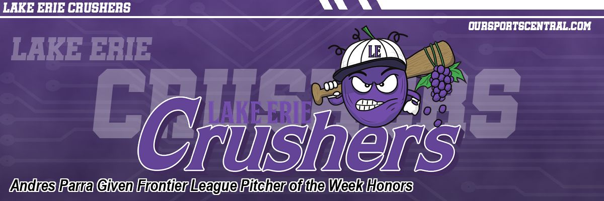 Andres Parra Given Frontier League Pitcher of the Week Honors