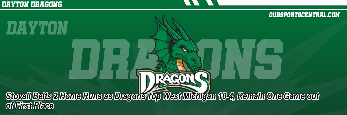 Stovall Belts 2 Home Runs as Dragons Top West Michigan 10-4, Remain One Game out of First Place