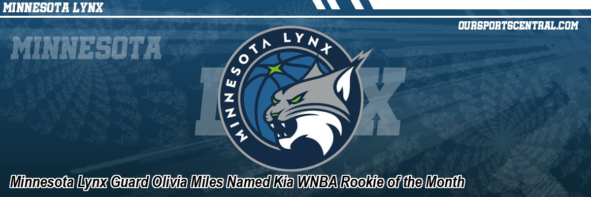 Minnesota Lynx Guard Olivia Miles Named Kia WNBA Rookie of the Month