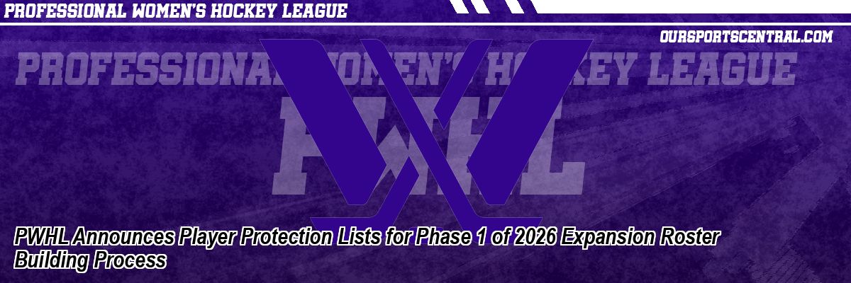 PWHL Announces Player Protection Lists for Phase 1 of 2026 Expansion Roster Building Process
