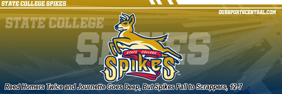 Reed Homers Twice and Journette Goes Deep, But Spikes Fall to Scrappers, 12-7