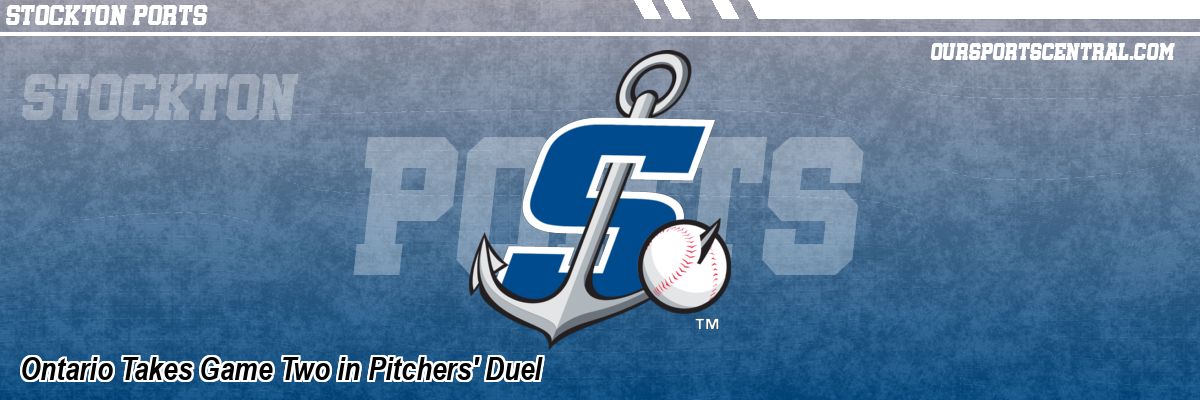 Ontario Takes Game Two in Pitchers' Duel