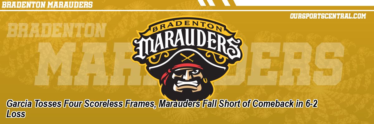 Garcia Tosses Four Scoreless Frames, Marauders Fall Short of Comeback in 6-2 Loss
