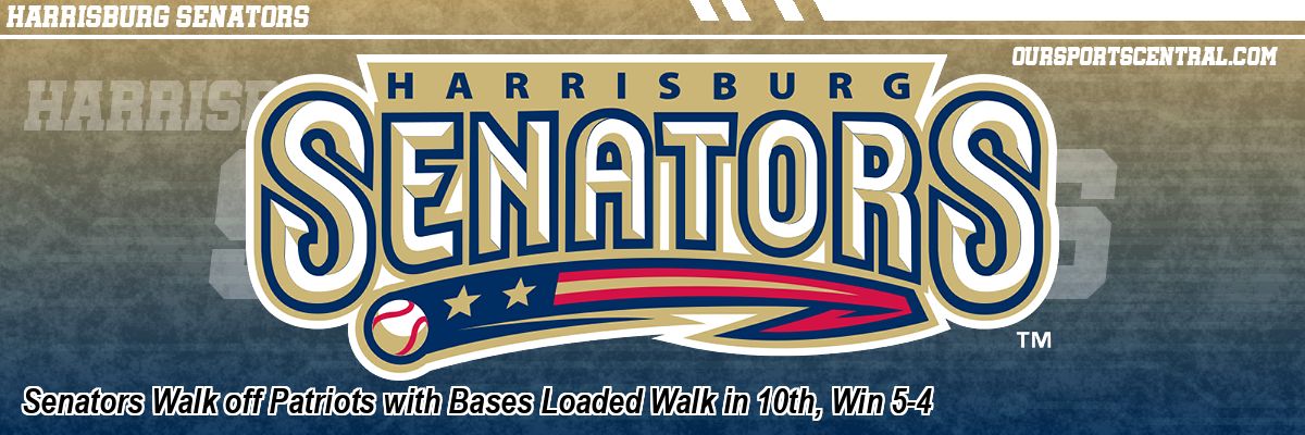 Senators Walk off Patriots with Bases Loaded Walk in 10th, Win 5-4