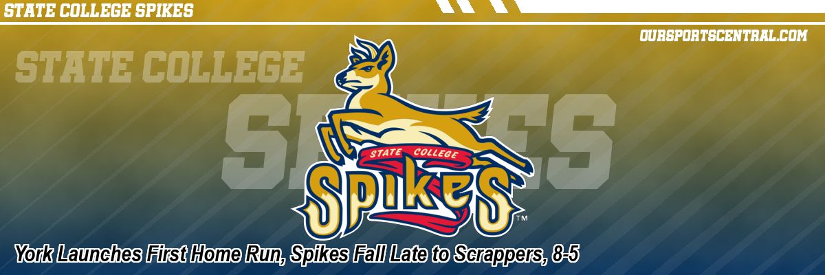 York Launches First Home Run, Spikes Fall Late to Scrappers, 8-5