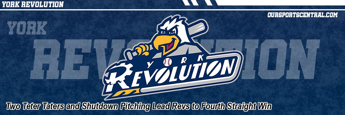Two Teter Taters and Shutdown Pitching Lead Revs to Fourth Straight Win