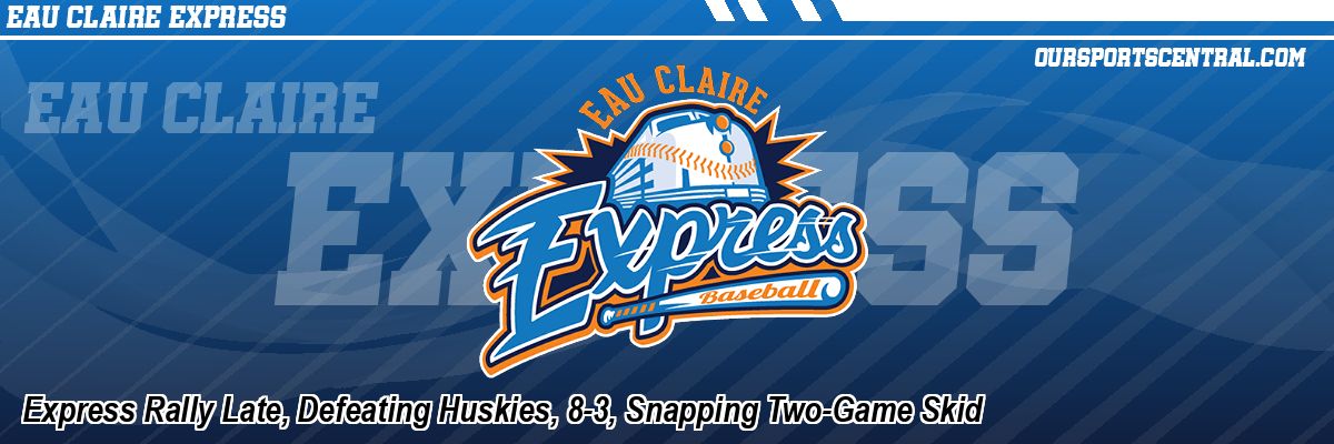 Express Rally Late, Defeating Huskies, 8-3, Snapping Two-Game Skid