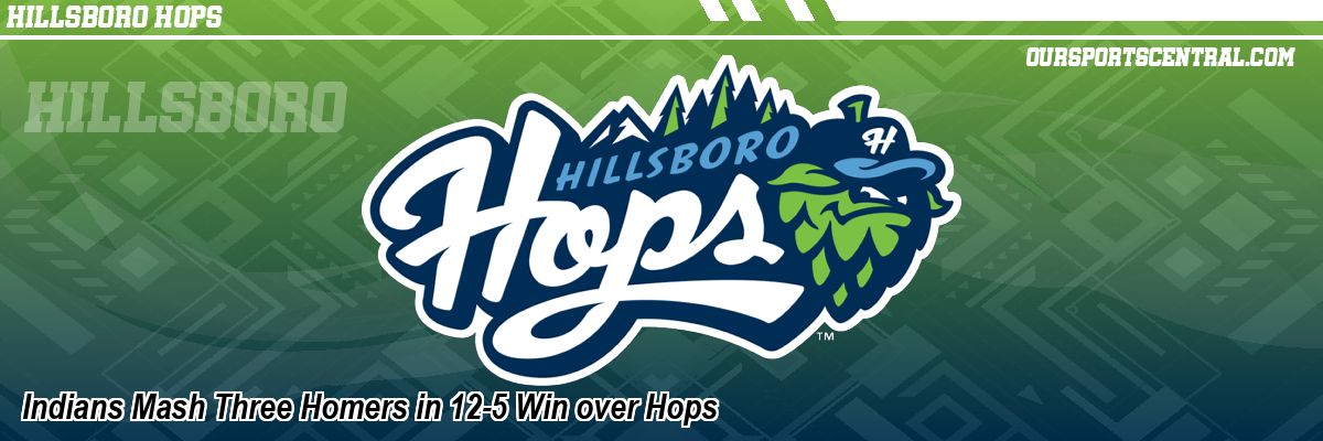 Indians Mash Three Homers in 12-5 Win over Hops