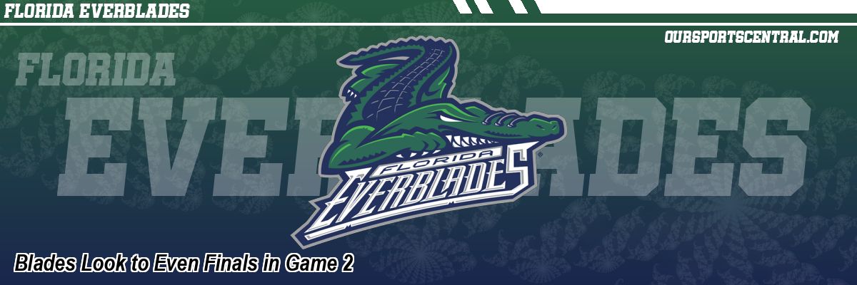 Blades Look to Even Finals in Game 2