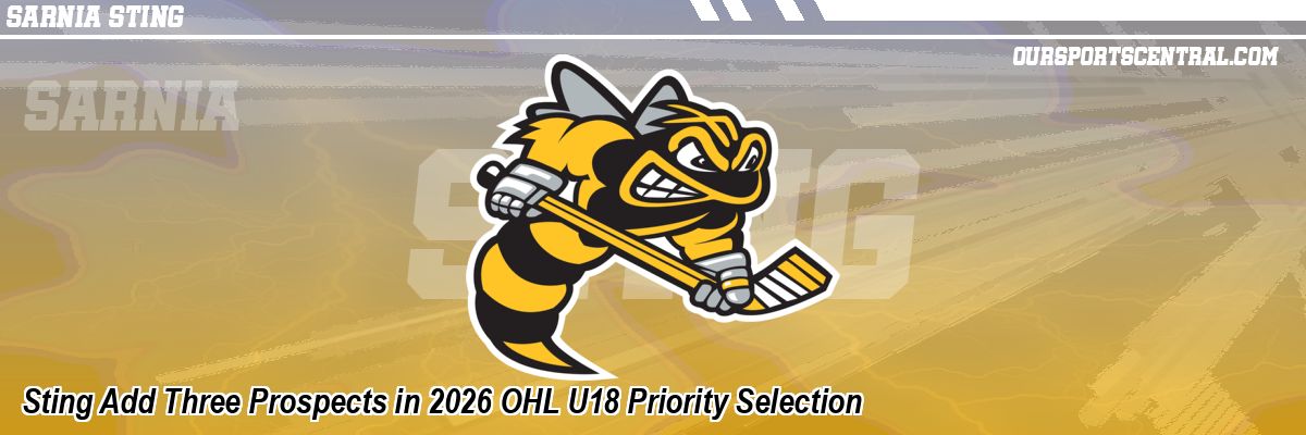 Sting Add Three Prospects in 2026 OHL U18 Priority Selection