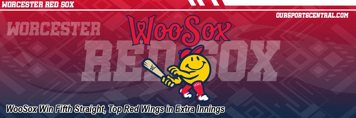 WooSox Win Fifth Straight, Top Red Wings in Extra Innings