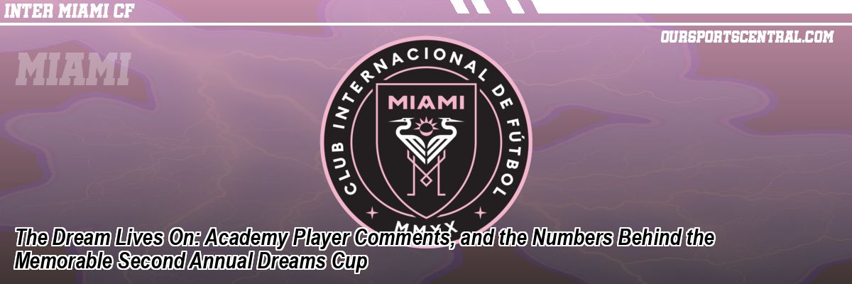 The Dream Lives On: Academy Player Comments, and the Numbers Behind the Memorable Second Annual Dreams Cup