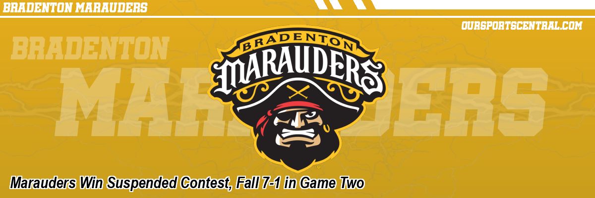 Marauders Win Suspended Contest, Fall 7-1 in Game Two