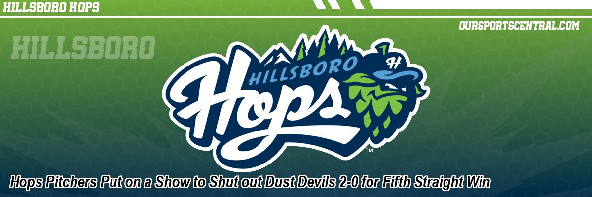 Hops Pitchers Put on a Show to Shut out Dust Devils 2-0 for Fifth Straight Win