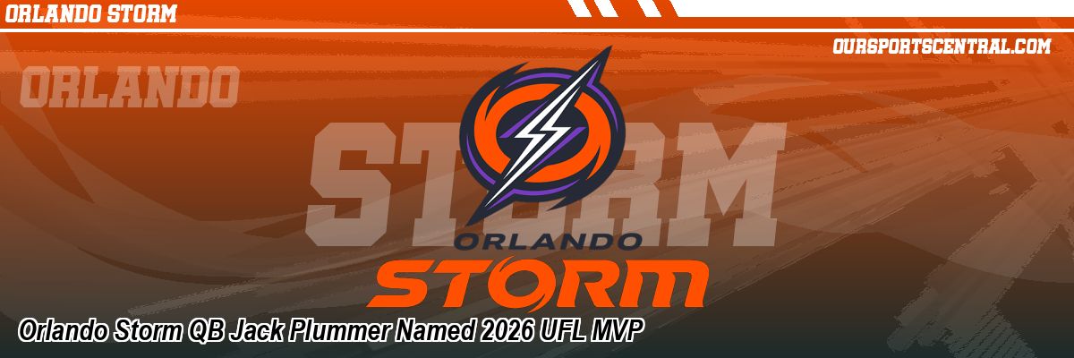 Orlando Storm QB Jack Plummer Named 2026 UFL MVP