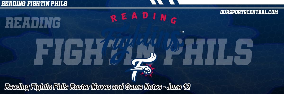 Reading Fightin Phils Roster Moves and Game Notes - June 12