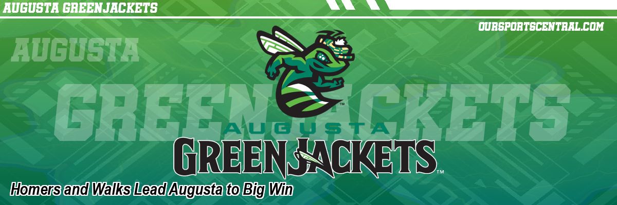 Homers and Walks Lead Augusta to Big Win