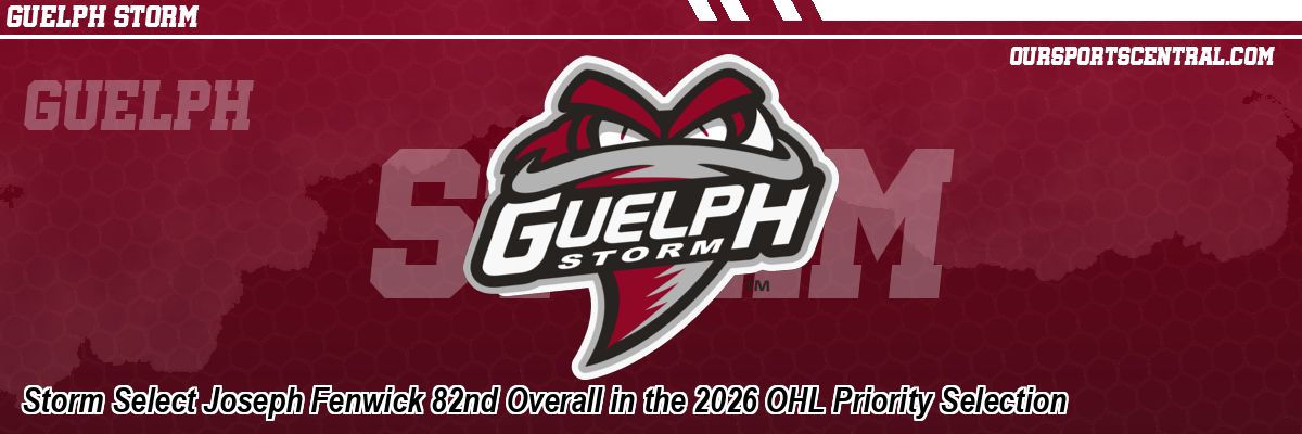 Storm Select Joseph Fenwick 82nd Overall in the 2026 OHL Priority Selection