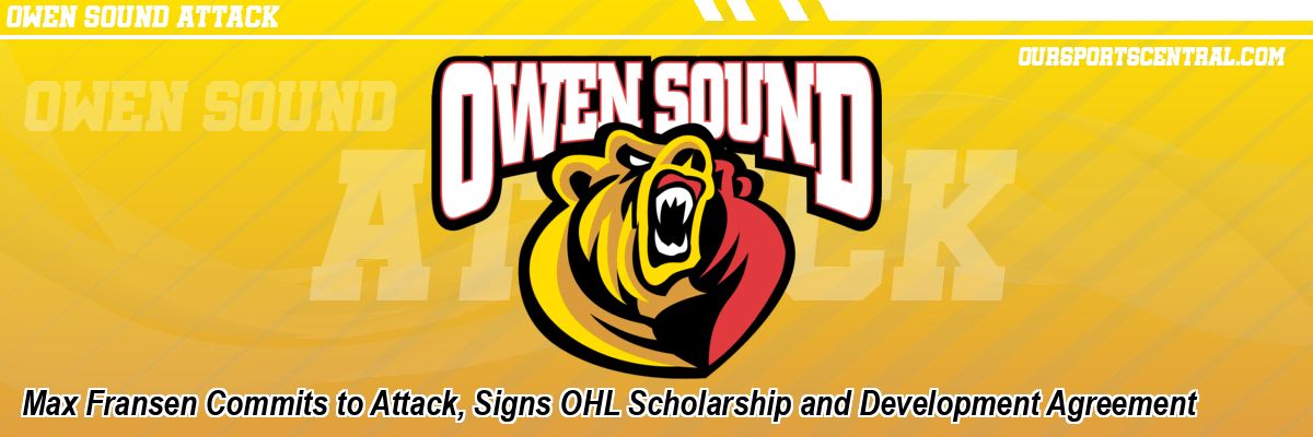 Max Fransen Commits to Attack, Signs OHL Scholarship and Development Agreement