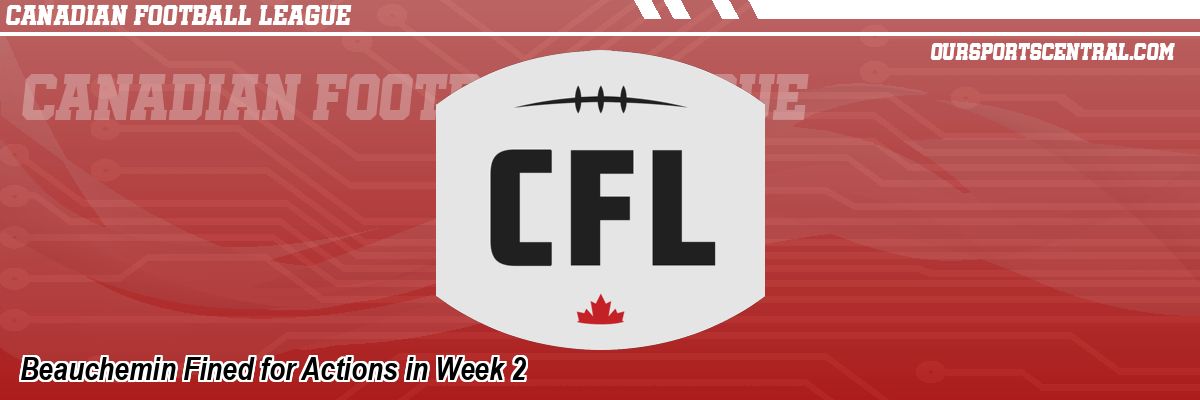 Beauchemin Fined for Actions in Week 2