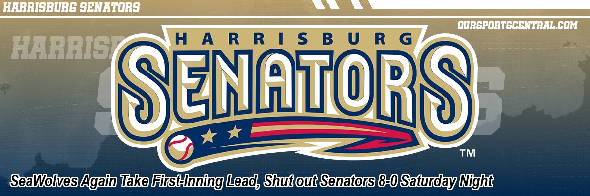 SeaWolves Again Take First-Inning Lead, Shut out Senators 8-0 Saturday Night