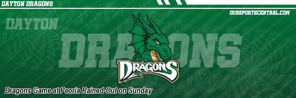 Dragons Game at Peoria Rained-Out on Sunday