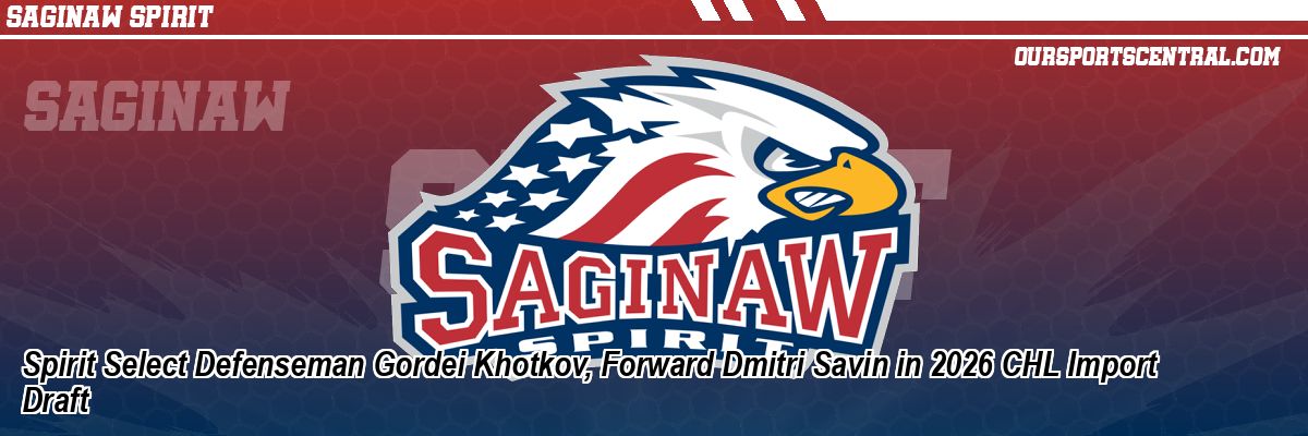Spirit Select Defenseman Gordei Khotkov, Forward Dmitri Savin in 2026 CHL Import Draft