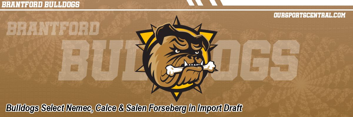 Bulldogs Select Nemec, Calce & Salen Forseberg in Import Draft