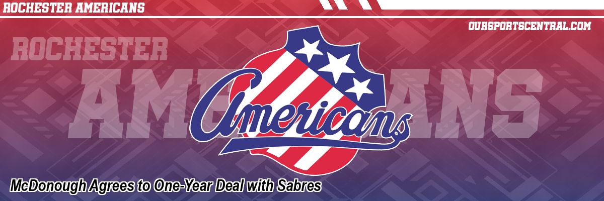 McDonough Agrees to One-Year Deal with Sabres