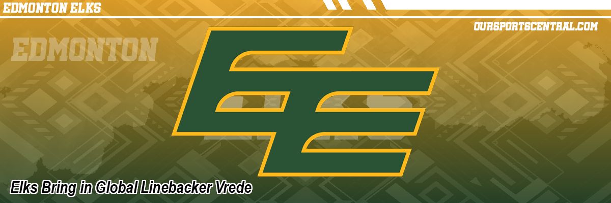 Elks Bring in Global Linebacker Vrede