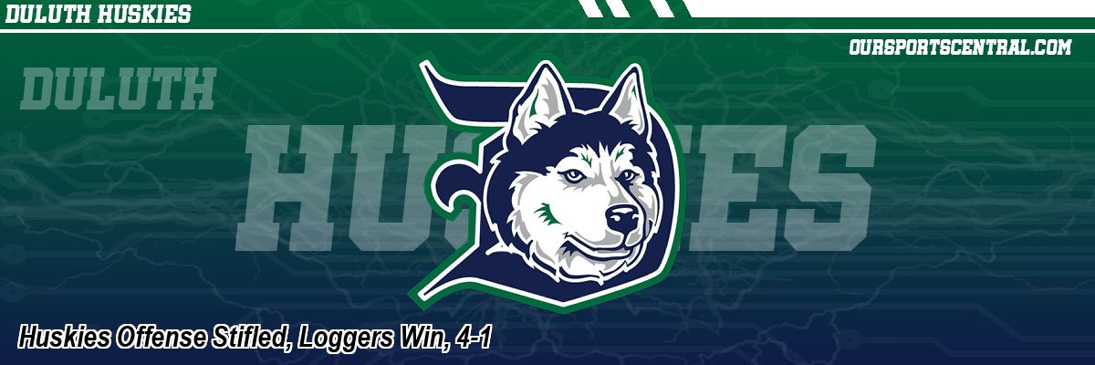 Huskies Offense Stifled, Loggers Win, 4-1
