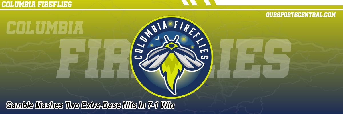 Gamble Mashes Two Extra-Base Hits in 7-1 Win
